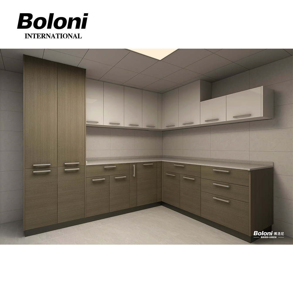 Boloni best selling high quality shaker american modular solid wood kitchen cabinets design usa