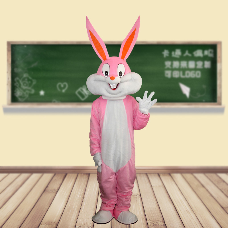 Hot Selling Customized Character Soft Plush Animal Unisex Rabbit Mascot Costume for Child