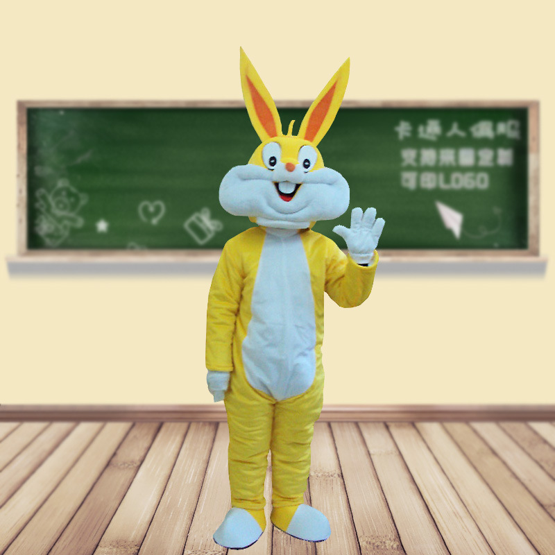 Hot Selling Customized Character Soft Plush Animal Unisex Rabbit Mascot Costume for Child