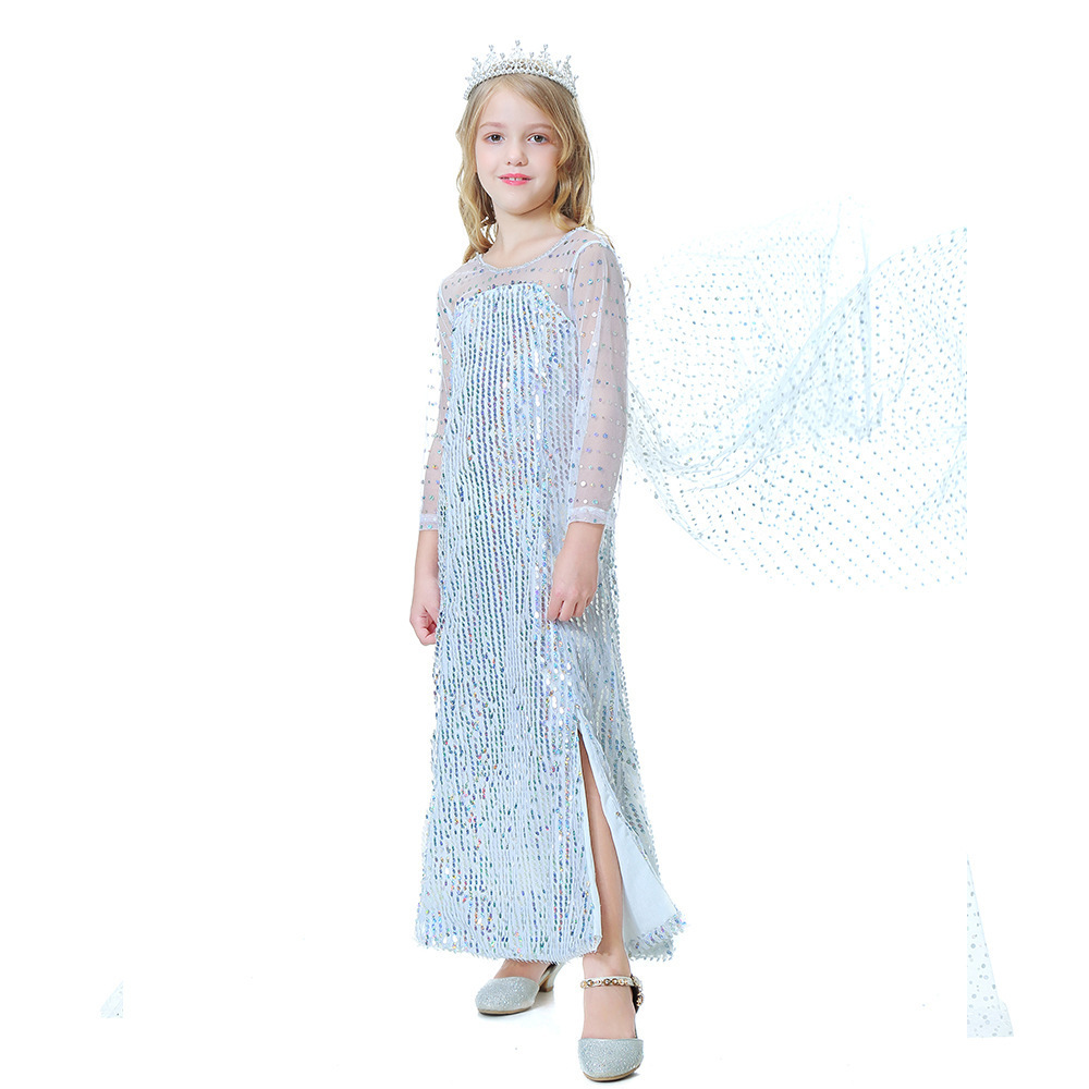 Cosplay Party Dress Up Princess Elsa Anna Fashion Dress Costume Halloween Fairy Princess Kids Fancy Dress Costumes