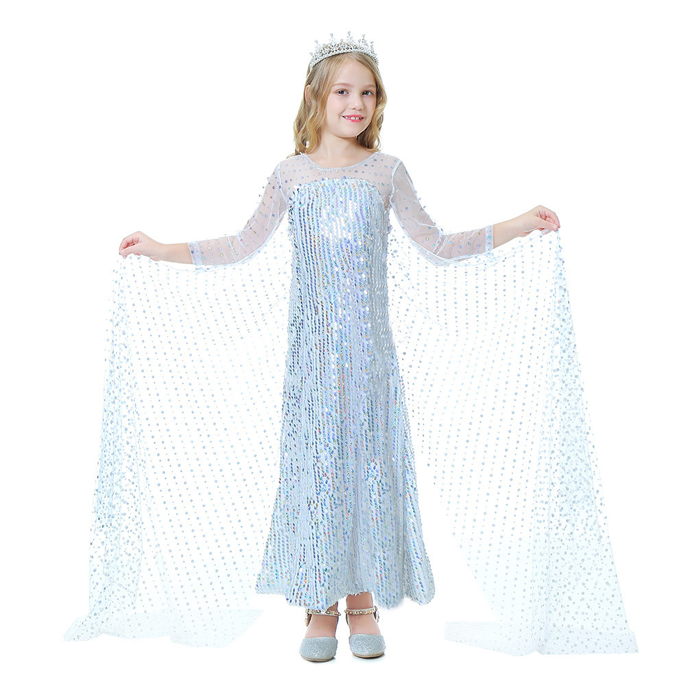 Cosplay Party Dress Up Princess Elsa Anna Fashion Dress Costume Halloween Fairy Princess Kids Fancy Dress Costumes