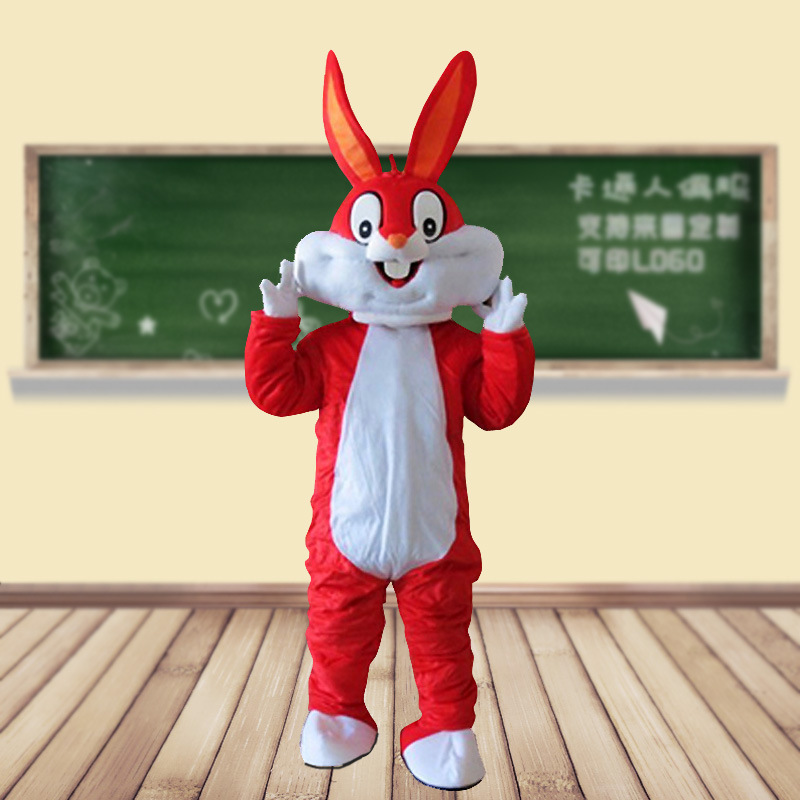 Hot Selling Customized Character Soft Plush Animal Unisex Rabbit Mascot Costume for Child