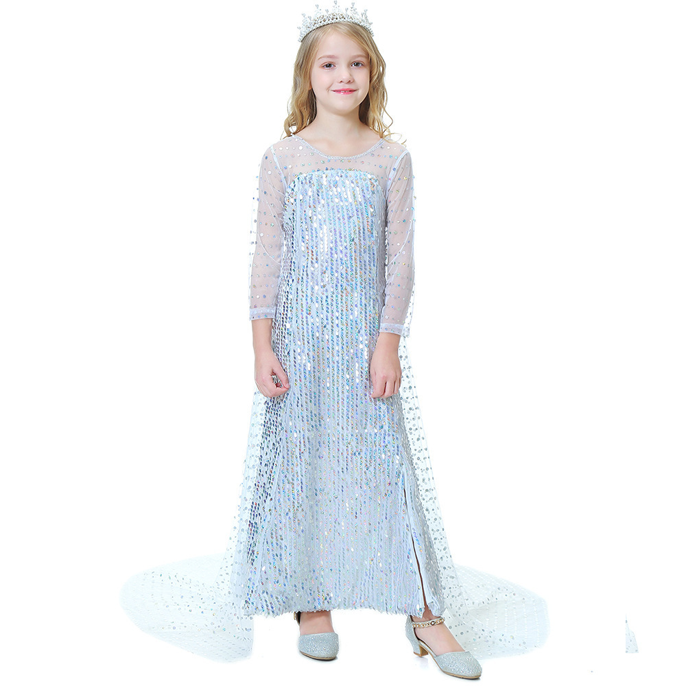 Cosplay Party Dress Up Princess Elsa Anna Fashion Dress Costume Halloween Fairy Princess Kids Fancy Dress Costumes