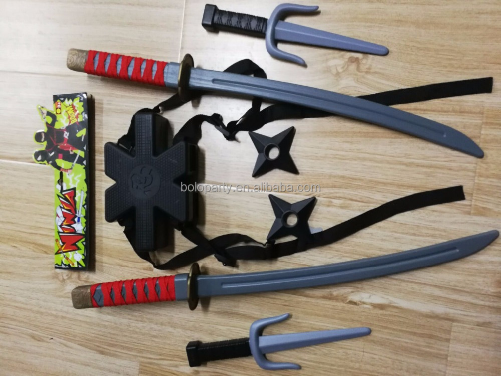 Best Seller kids toys costume accessories Katana sword and Dagger Ninja warrior weapon sets