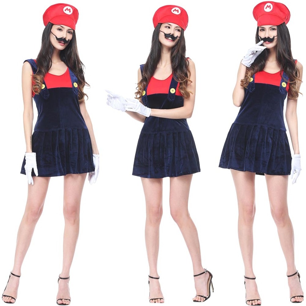 Super Mario Bros. Adult Women's Luigi Costume Microfleece One-Piece Union Suit Pajama Outfit