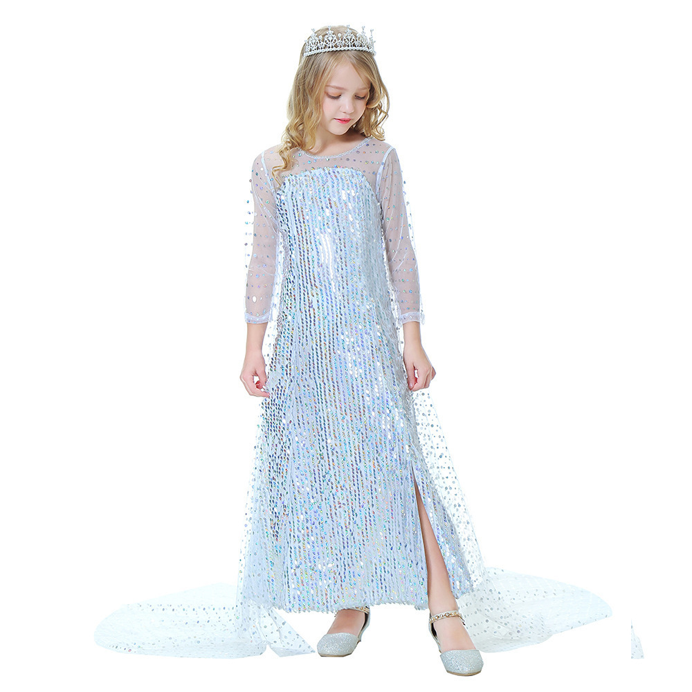 Cosplay Party Dress Up Princess Elsa Anna Fashion Dress Costume Halloween Fairy Princess Kids Fancy Dress Costumes