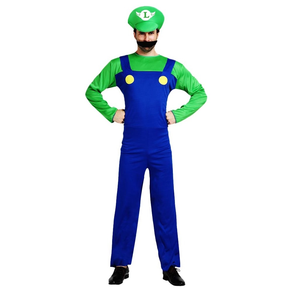 Costume Halloween Plumber Toad Costume Jumpsuit for Adult Men Women