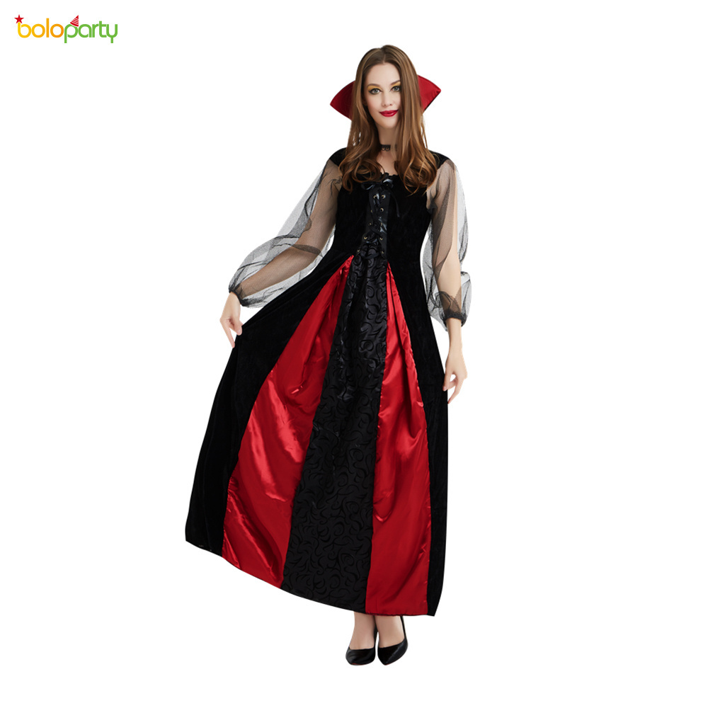 Witch Halloween Costume For Women Vintage Vampire Medieval Carnival Party Vampire Costume