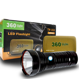 2024 Outdoor Waterproof IP65 Portable Emergency Lighting Black USB Led Rechargeable Flashlight