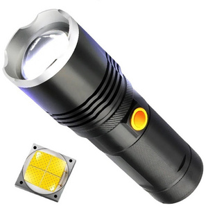 Custom Tactical 3000 lumen aluminum alloy led flash light rechargeable torch outdoor high lumens flashlight