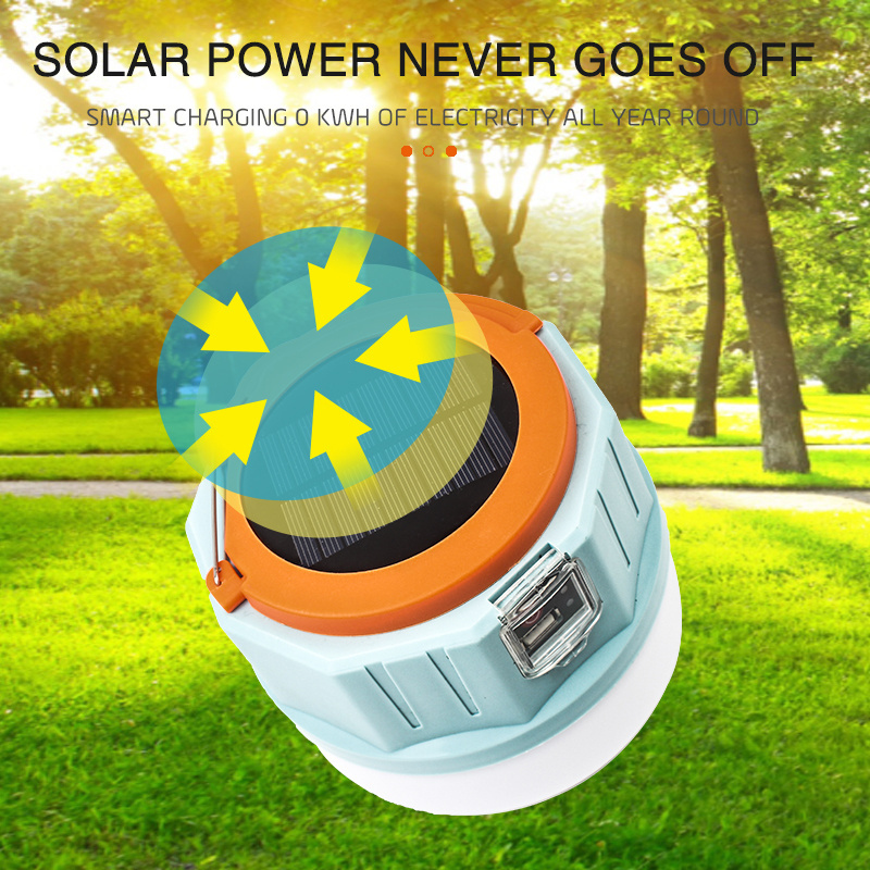 solar lantern outdoor Led Lamp usb rechargeable solar camping light Garden Light LED Bulbs lamp with remote