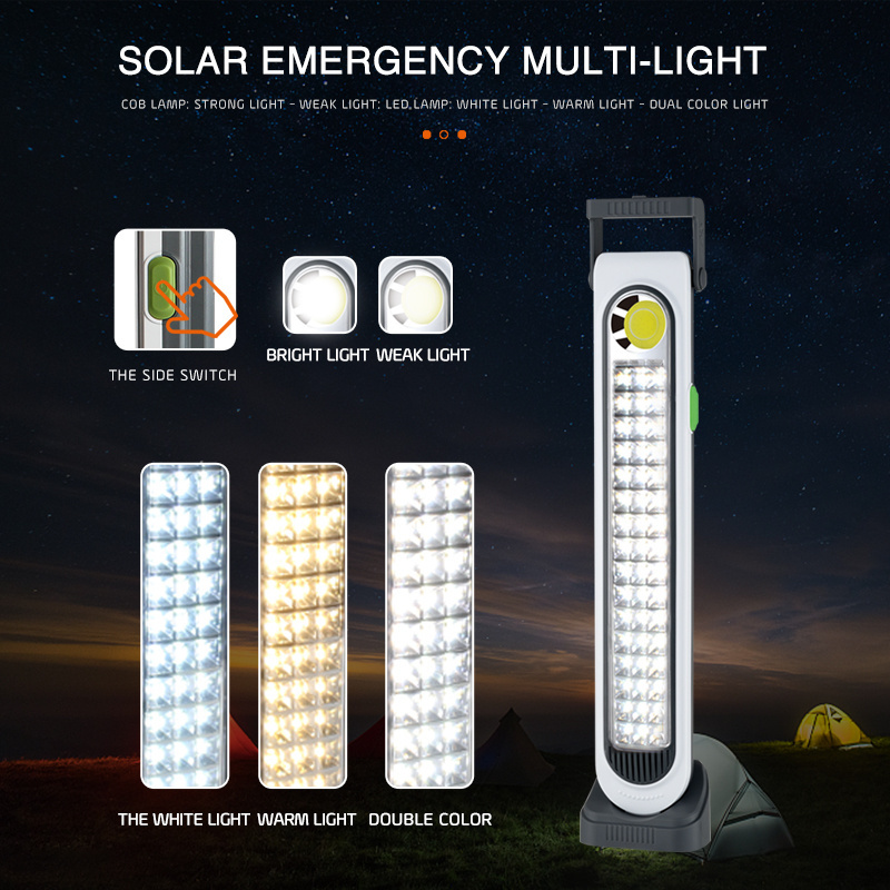 Waterproof 40w outdoor hiking fishing solar usb emergency lamp indoor 5 mode emergency light