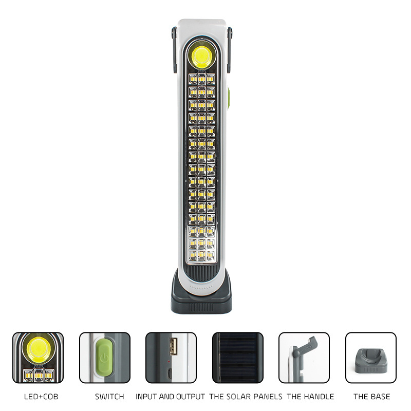 Waterproof 40w outdoor hiking fishing solar usb emergency lamp indoor 5 mode emergency light