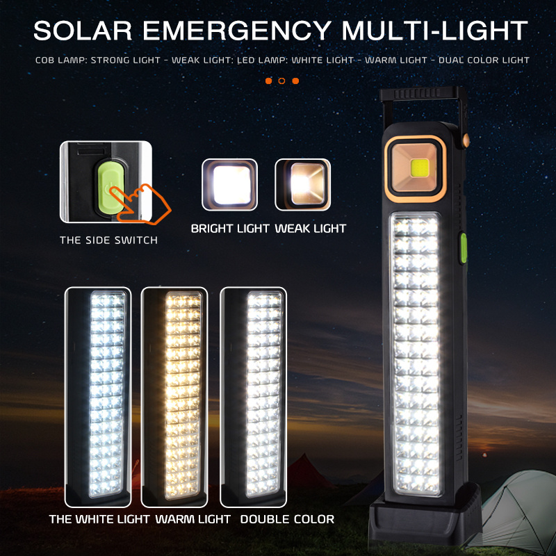 2021 factory supply cheap 48led+20cob 13 hours long time rechargeable usb emergency light