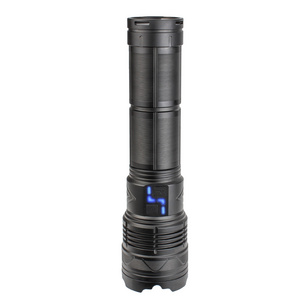 Aluminum Alloy Type-c Rechargeable Head Adjustable Output Power Display Function White Laser Led Usb Flashlight