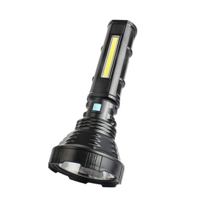 Multifunctional Outdoor Fourth Gear Light Adjustment Photo Lamp Battery Metal Reflector Zoom Torch Led Hand Flashlight