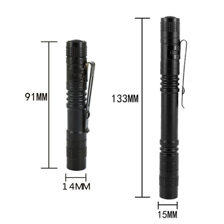 2024 Hot Sale High Power Aluminium Alloy Pen Light Mini Flat Penlight Led Rechargeable Tactical Mini Flashlight