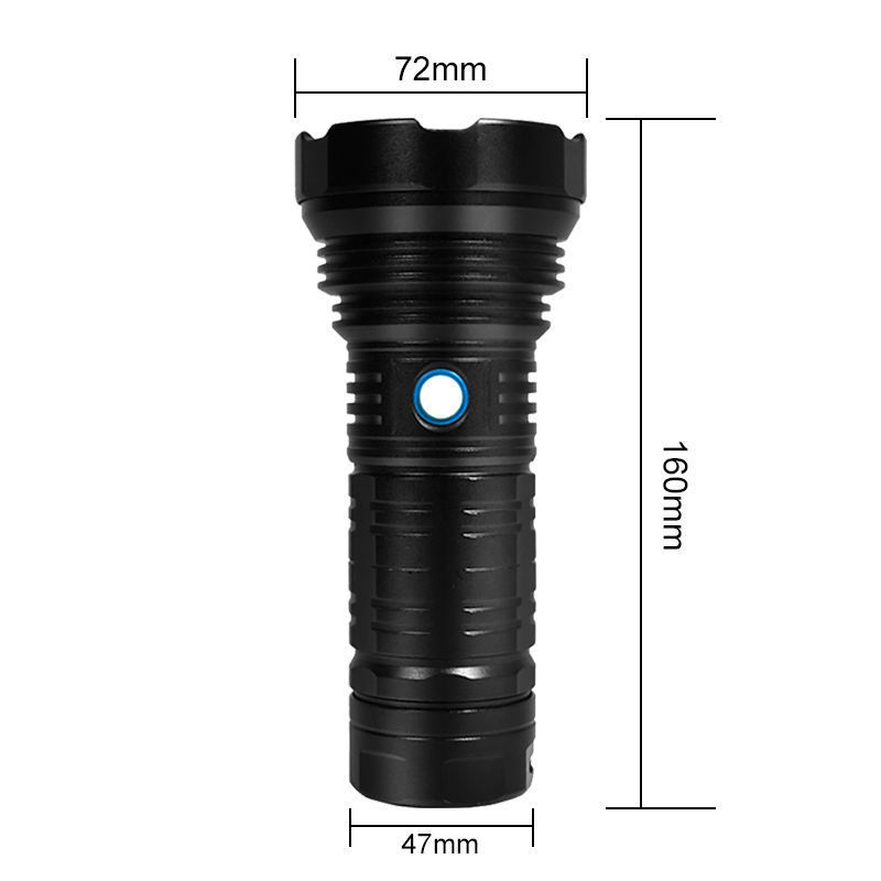 2024 Outdoor Waterproof IP65 Portable Emergency Lighting Black USB Led Rechargeable Flashlight