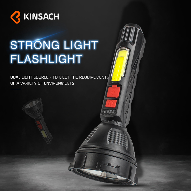 Brightest Plastic Waterproof Led 1000 Lumen Tactical Flashlight Rechargeable Portable For Self Defensive Powerful Flashlight