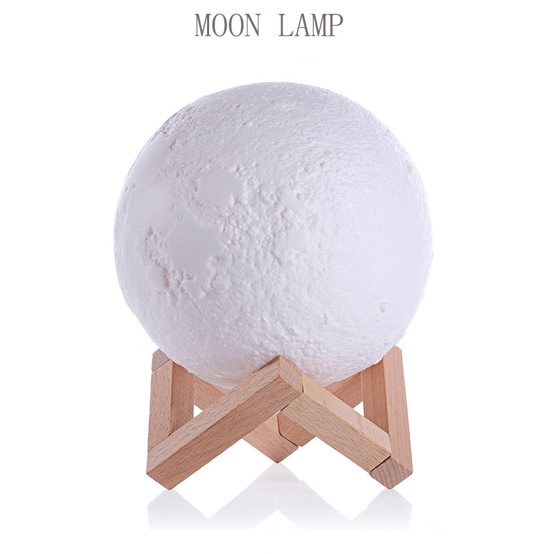 Creative Gift 16 Kinds Of Color Remote Control Night Lamp Usb Rechargeable 3D Moon Panorama Night Light