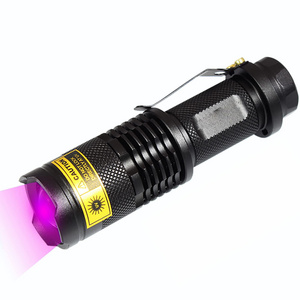 2024 Newest Resin Curing Black Light Led Torch Portable Mini Detector For Dog Urine Pet Stains Ultraviolet Flashlight