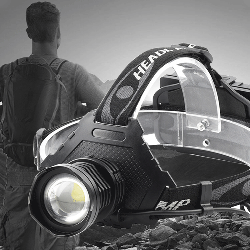 Brightest High Lumen LED Work Headlight USB Rechargeable IPX4 Waterproof Flashlight with Zoomable Head Lights Headlamps