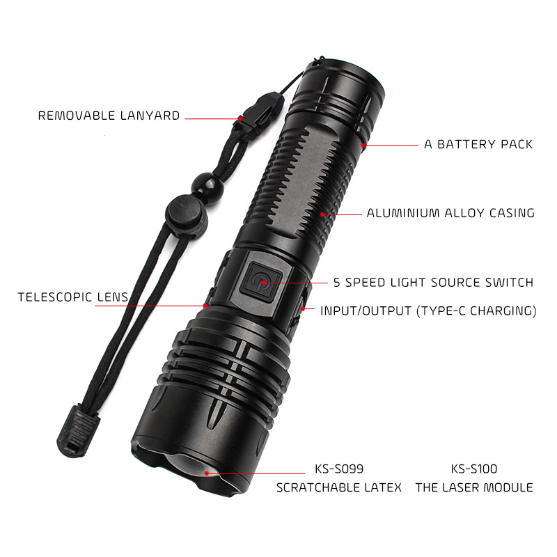 6v handheld 3 watt 10 hours long work time led flashlight 5 watt super bright diving led torch light