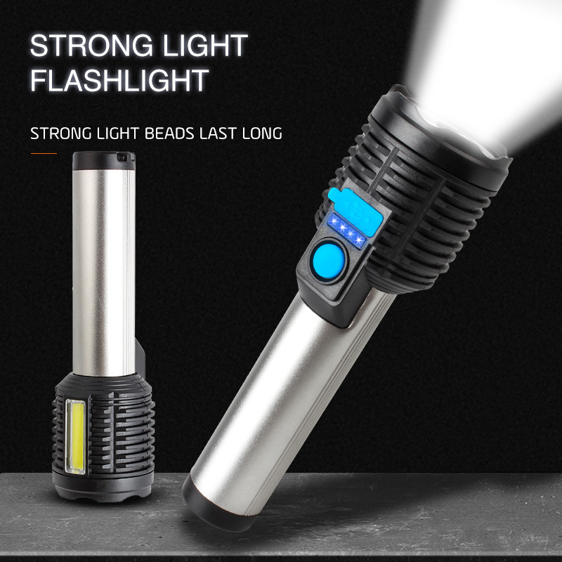 High Quality Wick 4 Gear Light Adjustment Usb Charging Interface Portable Double Light Source Flashlight Hunting