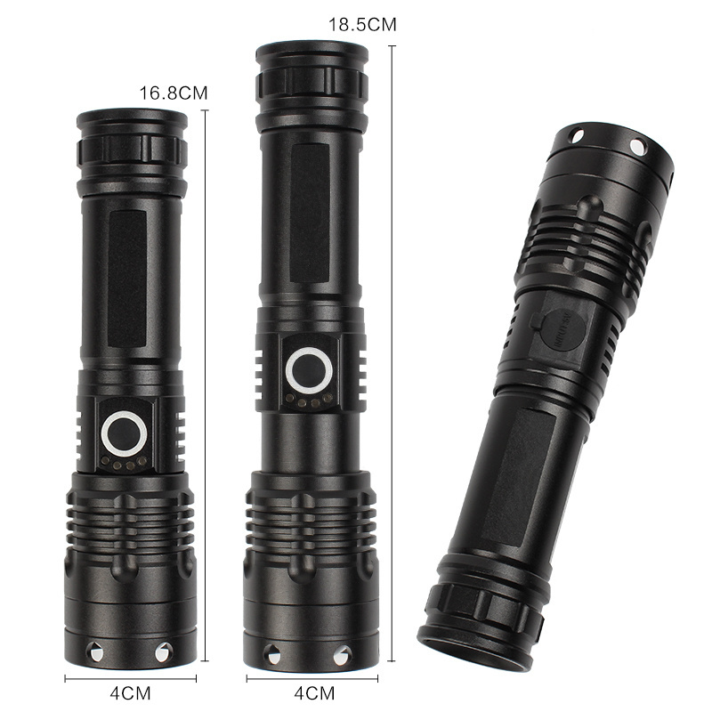 ipx4 waterproof flashlight with power display pocket led torch tactical led linternas