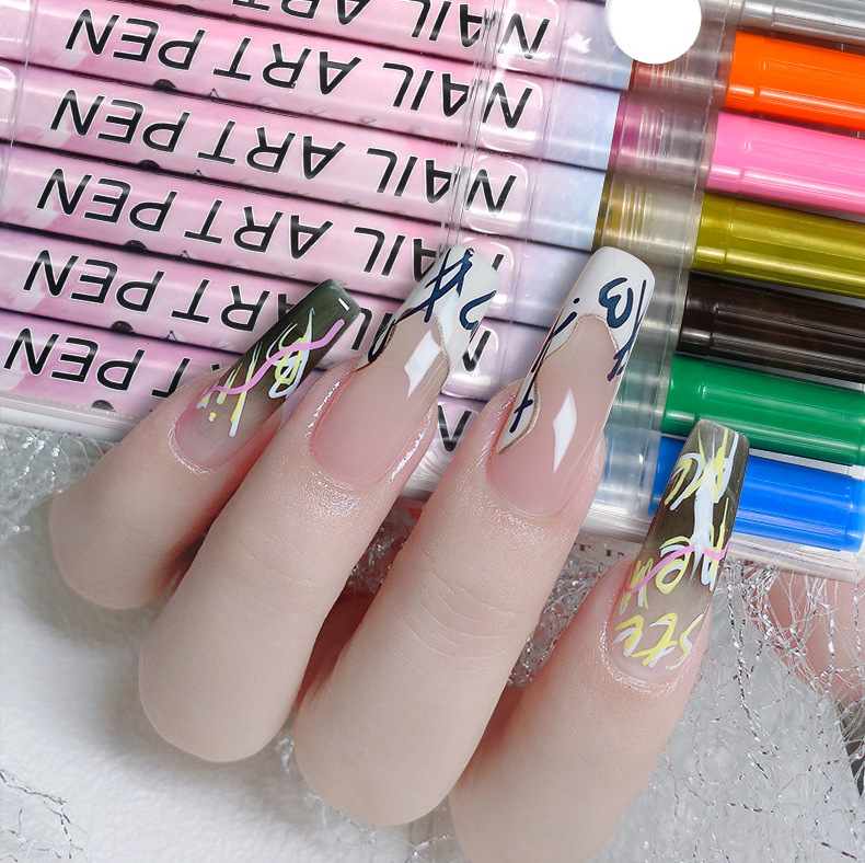 New 2023 Nail Pen,Brush 26 Different Sizes Nail Glue Phototherapy Pen Suitable for Professional Salon or Home Use Gel Nail Brush