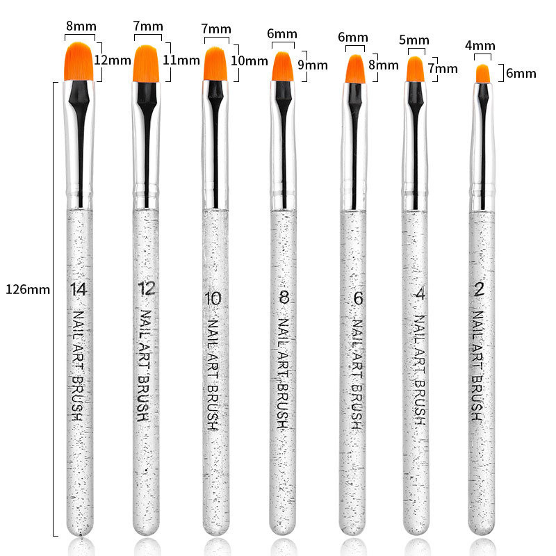 8 Pieces Pattern Manicure Pen Line Drawing Pen Manicure Brush Different Sizes Nail Glue Phototherapy Brush Color Painting Pen