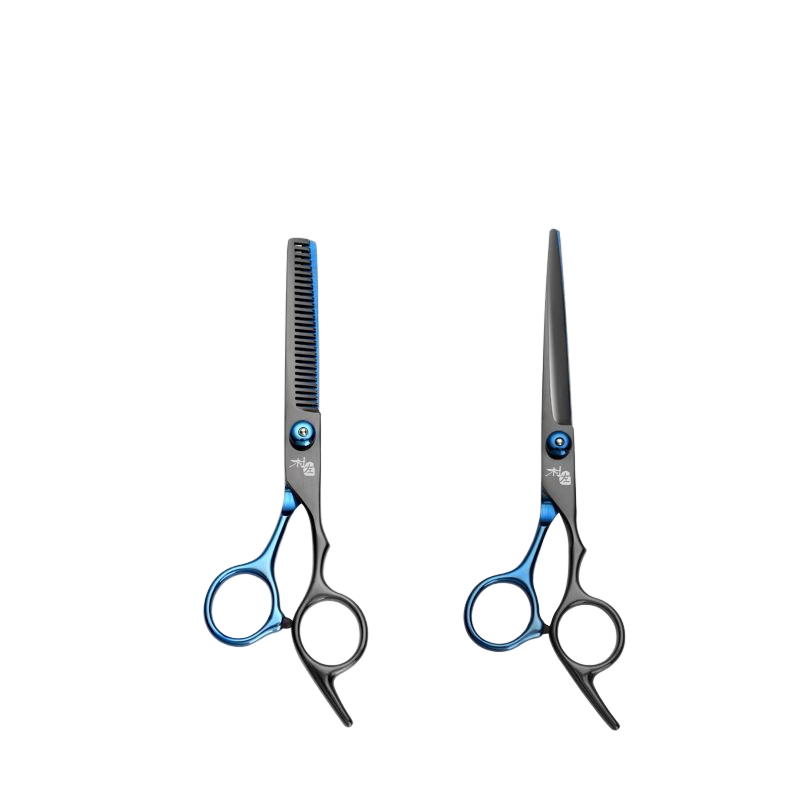 Professional Hair Scissors Cutting, Thinning Barber Haircut Razor Hairdressing Shears Haircut Razor Flat Teeth Blades set/