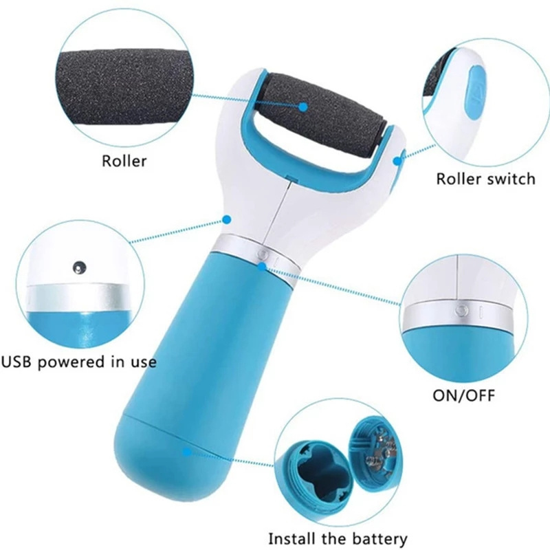 2 Colors Electric Desiccant Dead Skin Callus Remover File Grinder Pedicure Feet Foot Care Tool Electric Foot Grinder