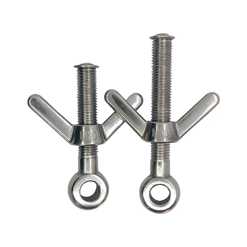 M10 M12 Stainless Steel Brass Eye Bolt Wing Nut