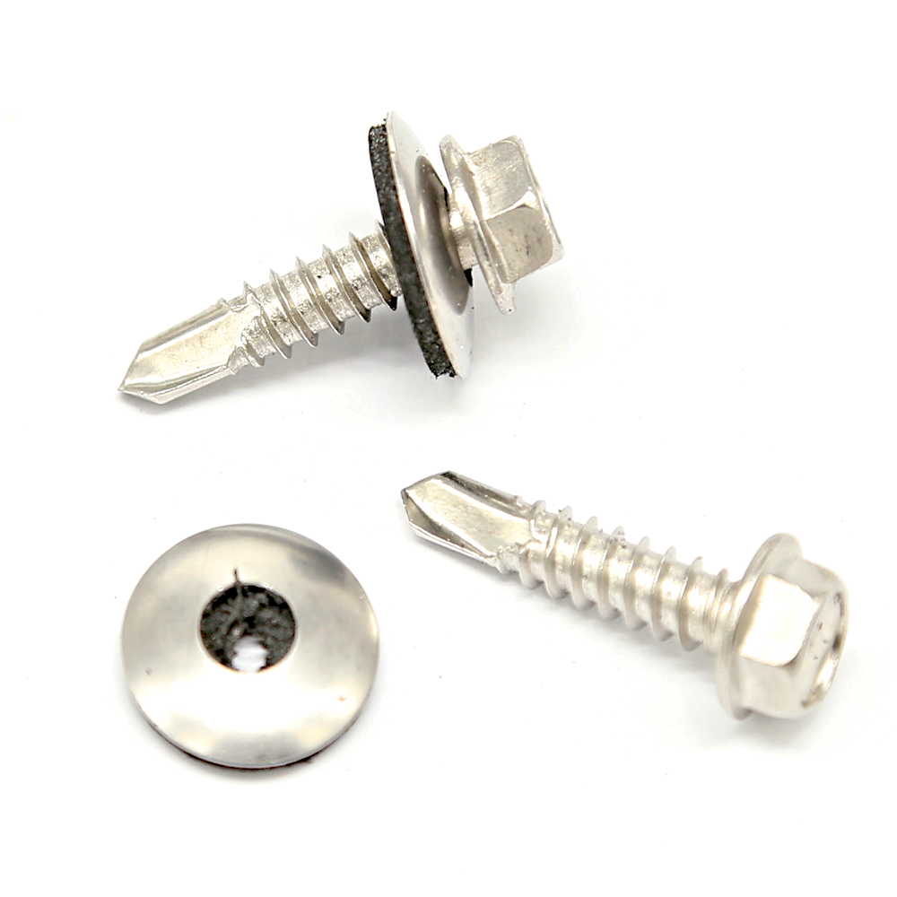 Great material Carbon steel stainless steel hex flange head self drilling screw with EPDM washer