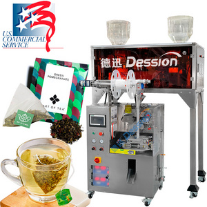 USA Local Service Automatic Dip Tea Bag Making Packing Machine Pyramid Herbal Tea Bag Nylon Triangle Tea Bag Packing Machine