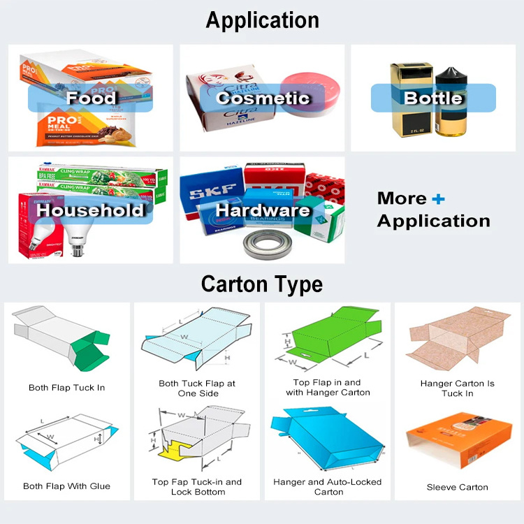 Hot Melt Glue Food Carton Box Packing Machine Chocolate Energy Bar Box Packing Machine Frozen Food Carton Packing Machine