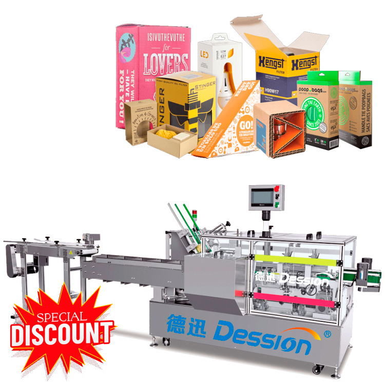 Full Automatic Box Horizontal Cartoning Machine Food Pizza Blister Cartoning Cosmetic Bottle Tube Soap Bulb Cartoning Machine