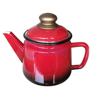 Cheap hot sale floral ceramic enamel cast iron teapot enamel coffee kettle