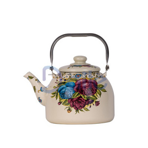 Wholesale high quality enamelware kettle enamel whistling tea kettle