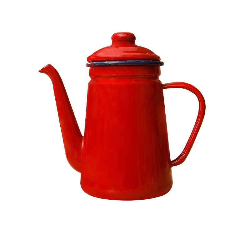 Traditional Style Kettle Coffee Tea Outdoor Camping Kettle And Enamel Teapot