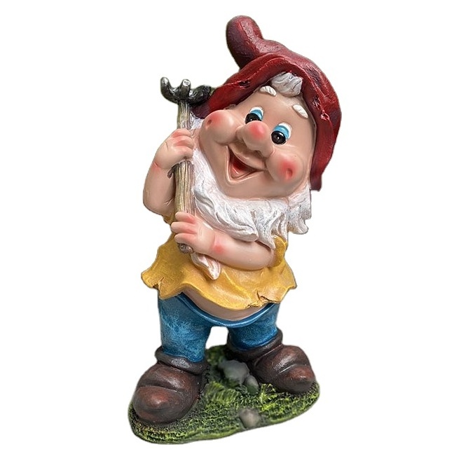 Outdoor Decor Garden Ornaments Resin Gnomes Figurines Seven Dwarfs Sculpture Fiberglass Cartoon Character Staues Gnome Sculpture