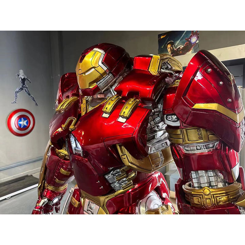 Factory Outlet Marvel Large Anime Character Outdoor Shopping Malls Fiberglass Life Size Iron Man Mark 44 Big Statue