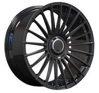 BOLUN 5 Multi Spoke Star Flower Black And Yellow 24 inch Alloy Car Forged Wheels Rims For Rolls-Royce