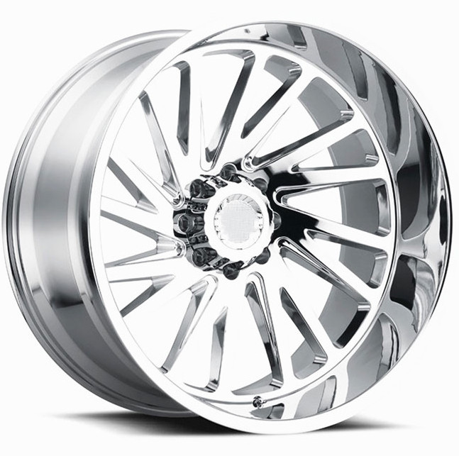 China custom 22x10 24x10 24x12 24x14 26x12 26x14 26x16 28x16 30x16 polished forged big truck wheels  for America