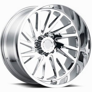 China custom 22x10 24x10 24x12 24x14 26x12 26x14 26x16 28x16 30x16 polished forged big truck wheels  for America