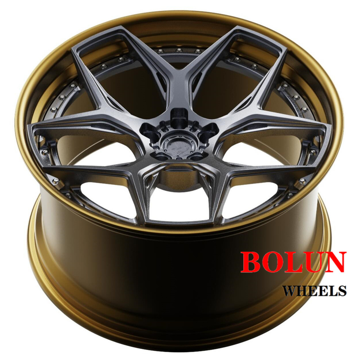 Deep Dish 18 19 20 21 22 23 24 inch 2 piece Concave custom forged alloy car wheels for Corvette