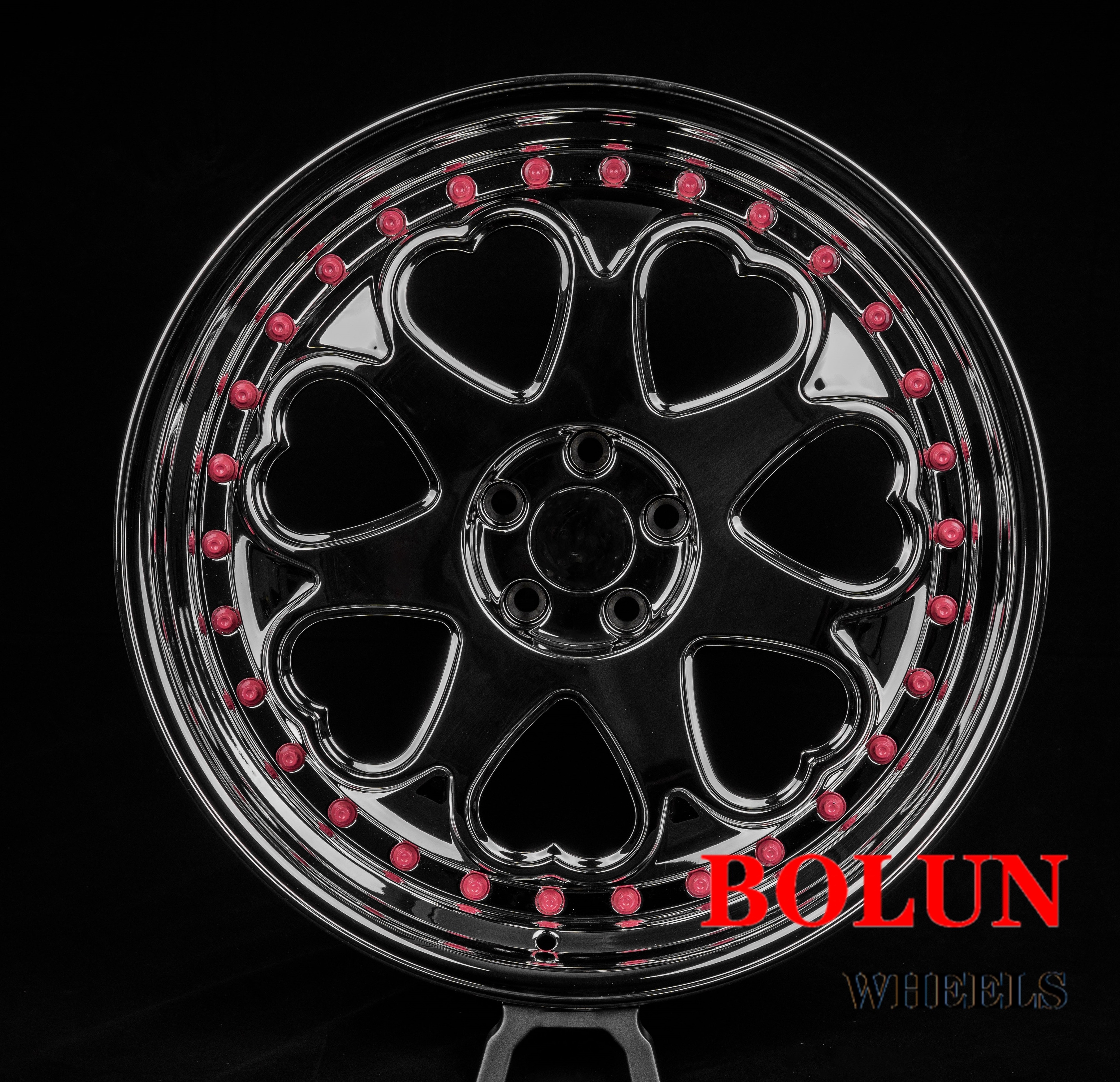 BOLUN racing 5x120 wheels 18 19 20 21 inch custom heart shape racing car wheels rims jantes disc for bmw F10 F30 F35 E90 E92 E46