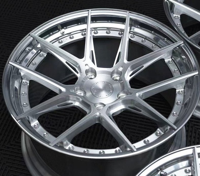 BOLUN 2 Pieces Forged Star Shaped 20 Inch 5 Spoke Wheels Car Rimgold Center Piece Silver Deep Dish For BMW m6