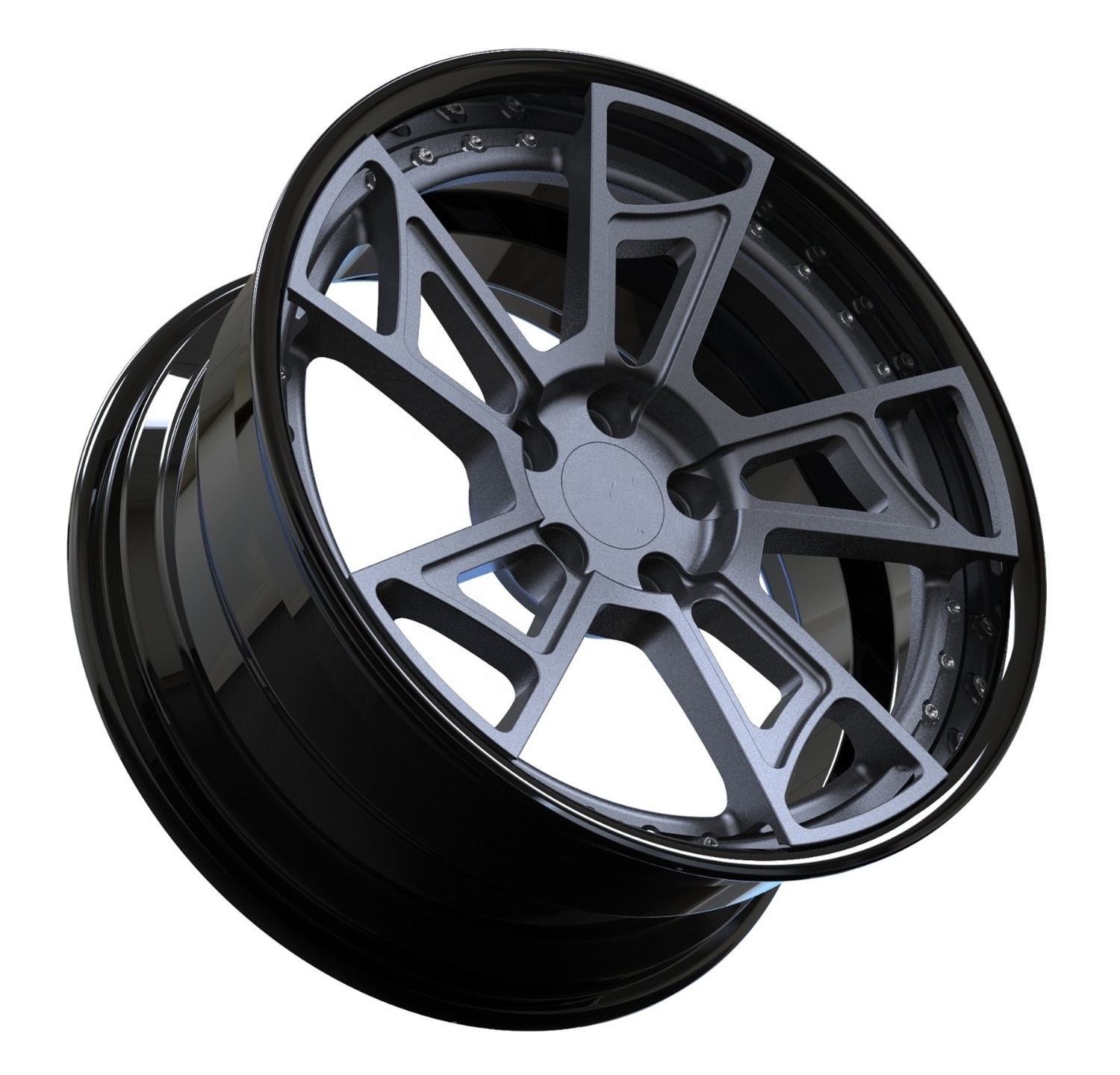 BOLUN 18 19 inch 5x112 10 Spoke Gloss Black Silver Rims 5*112 Car Alloy Wheels for BMW 5  Series